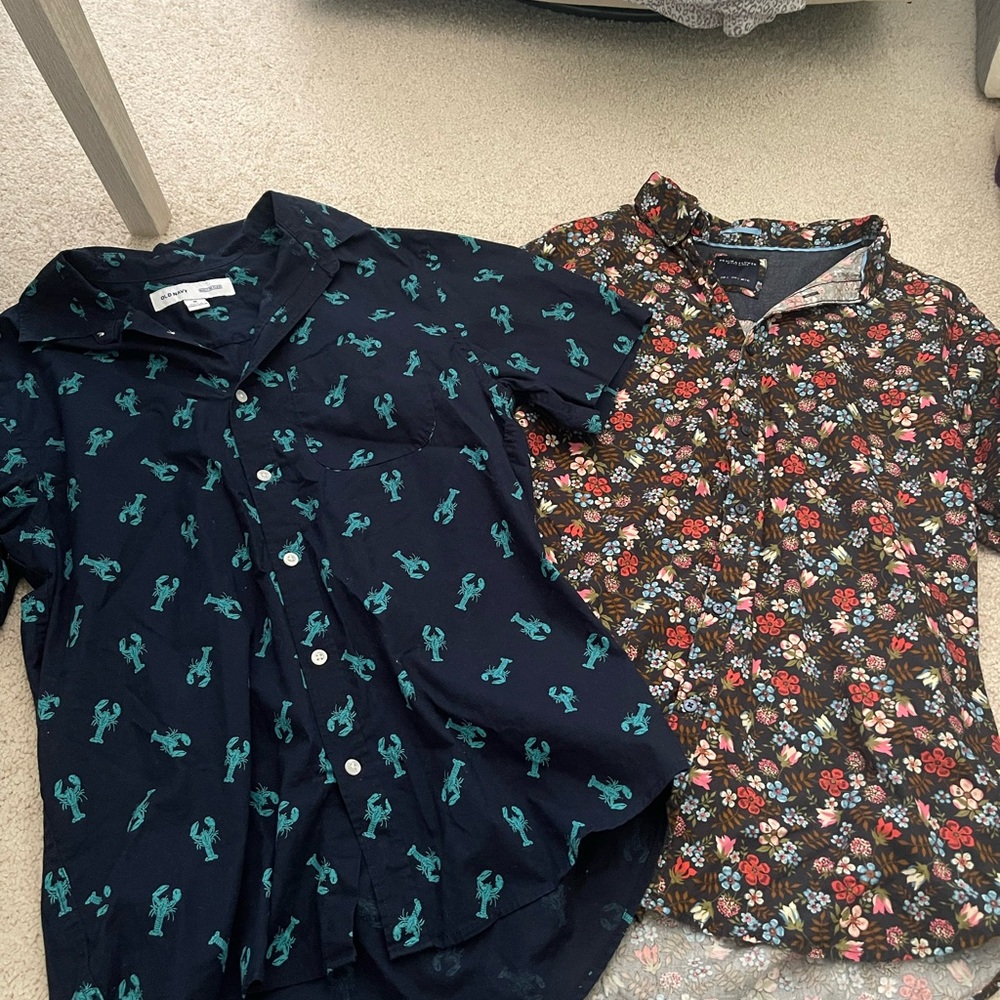 Men’s Floral and Lobster Print Shirts